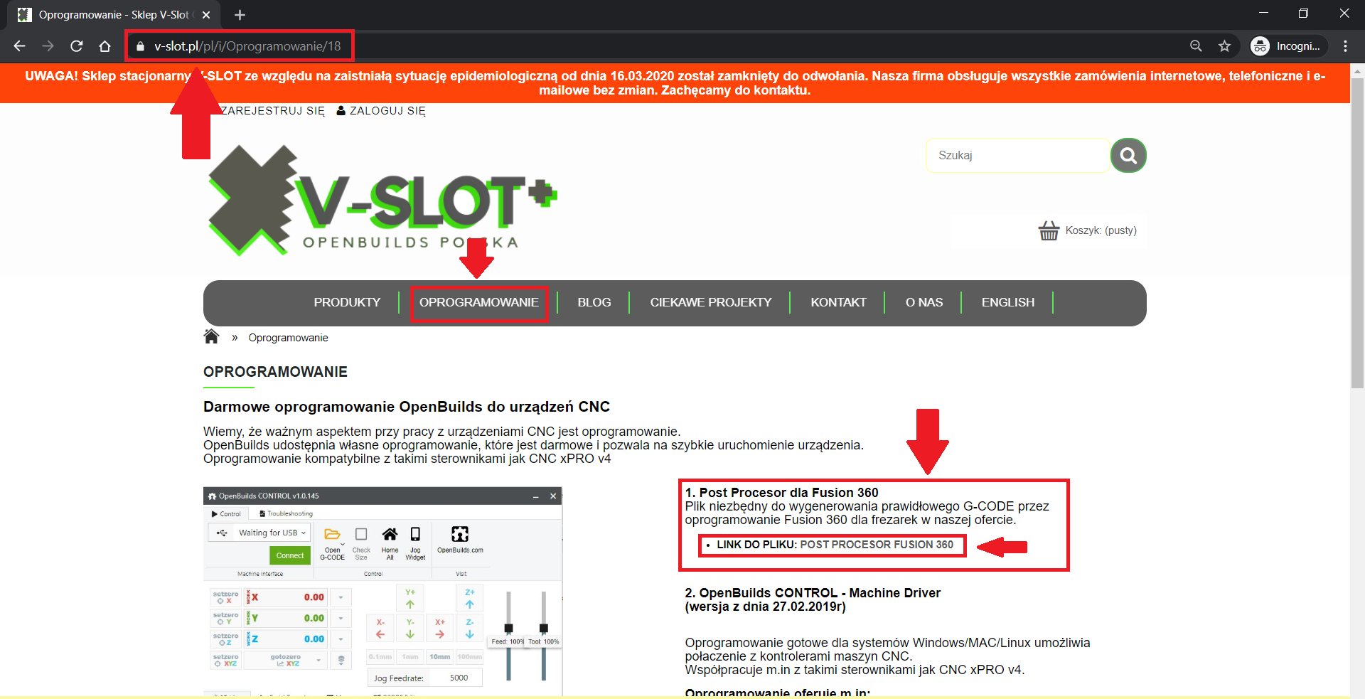 post procesor v-slot
